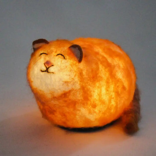 Vilten katten Nachtlamp
