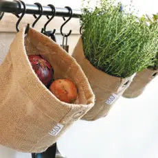 Sizo Jute Bag Naturel met metalen ring