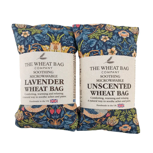 Wheat Bag William Morris Strawberry Thief Navy