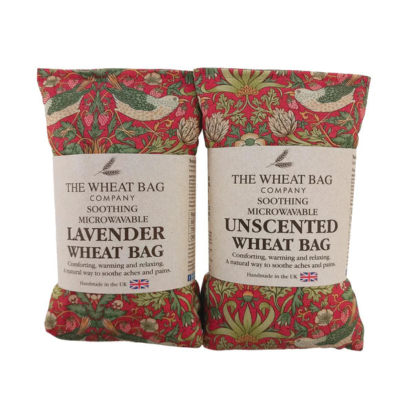 Wheat Bag William Morris Strawberry Thief Crimson
