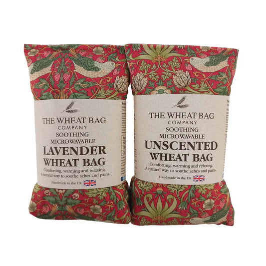Wheat Bag William Morris Strawberry Thief Crimson