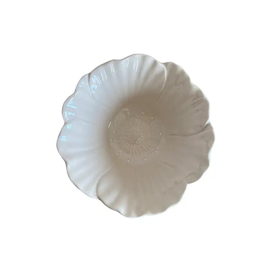 Kom in Bloemvorm - wit