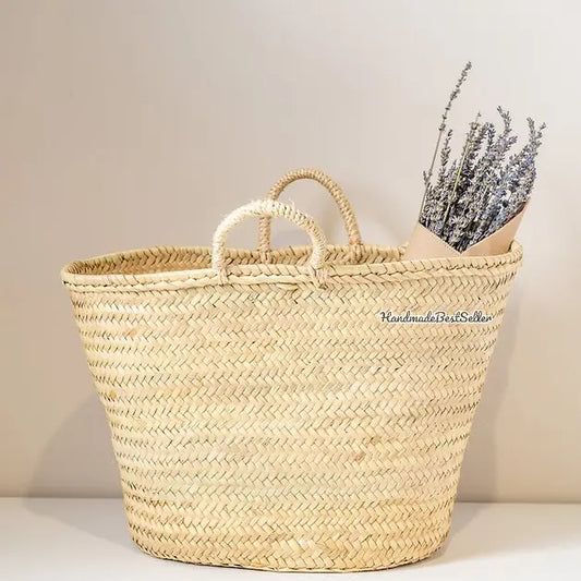 Handgemaakt Franse Rieten Tas Medium
