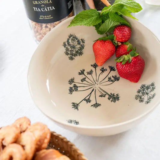 Keramieken Saladeschaal met Wildbloemmotief