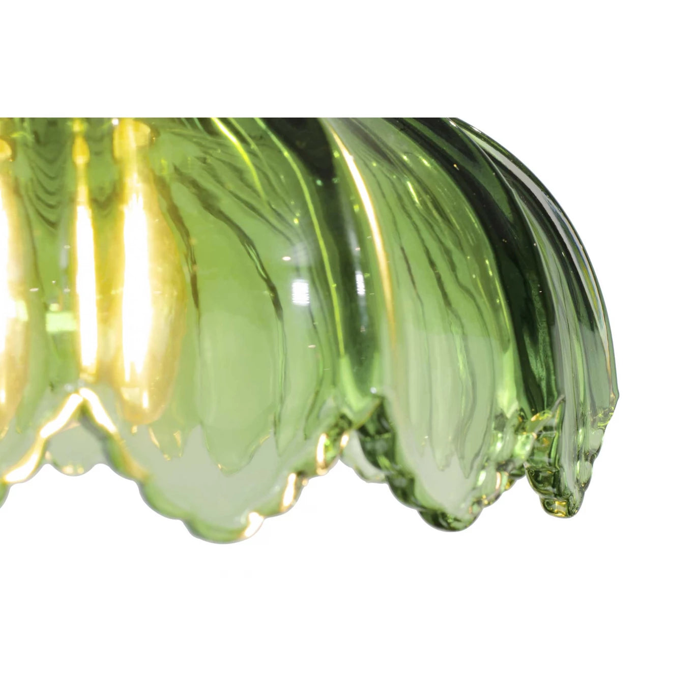Hanglamp ‘Pétale’ – Groen Getint Glas